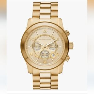 AUTHENTIC Michael Kors Gold Chronograph Watch MK8077